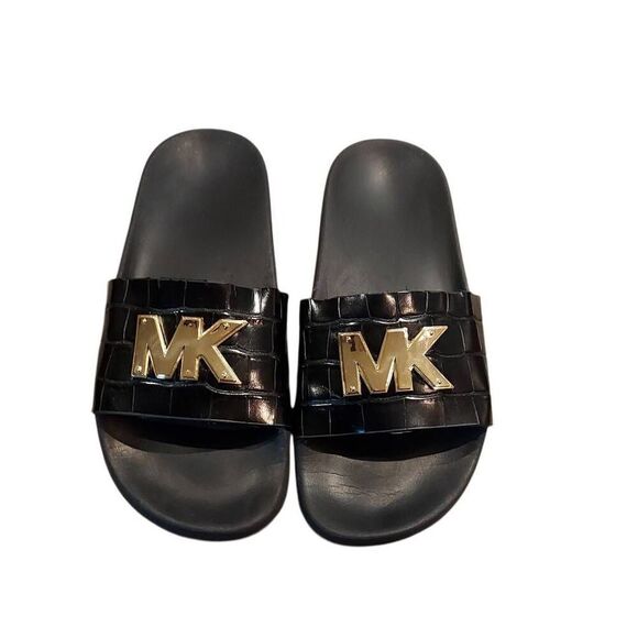 Michael Kors Black Slides | Women’s Size 10 | Luxe Designer - Picture 1 of 6